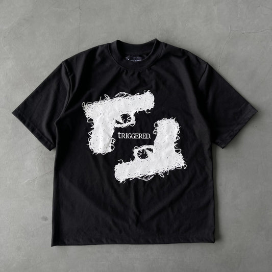 Triggered Rise Up Tee Black