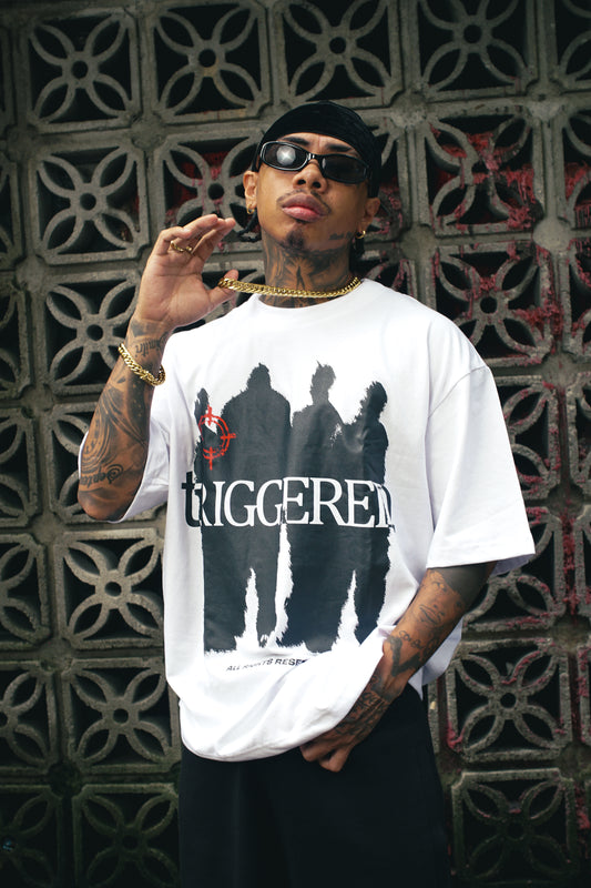Triggered Copycat Boxy Tee White
