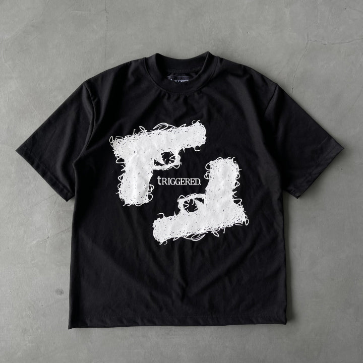 Triggered Rise Up Tee Black