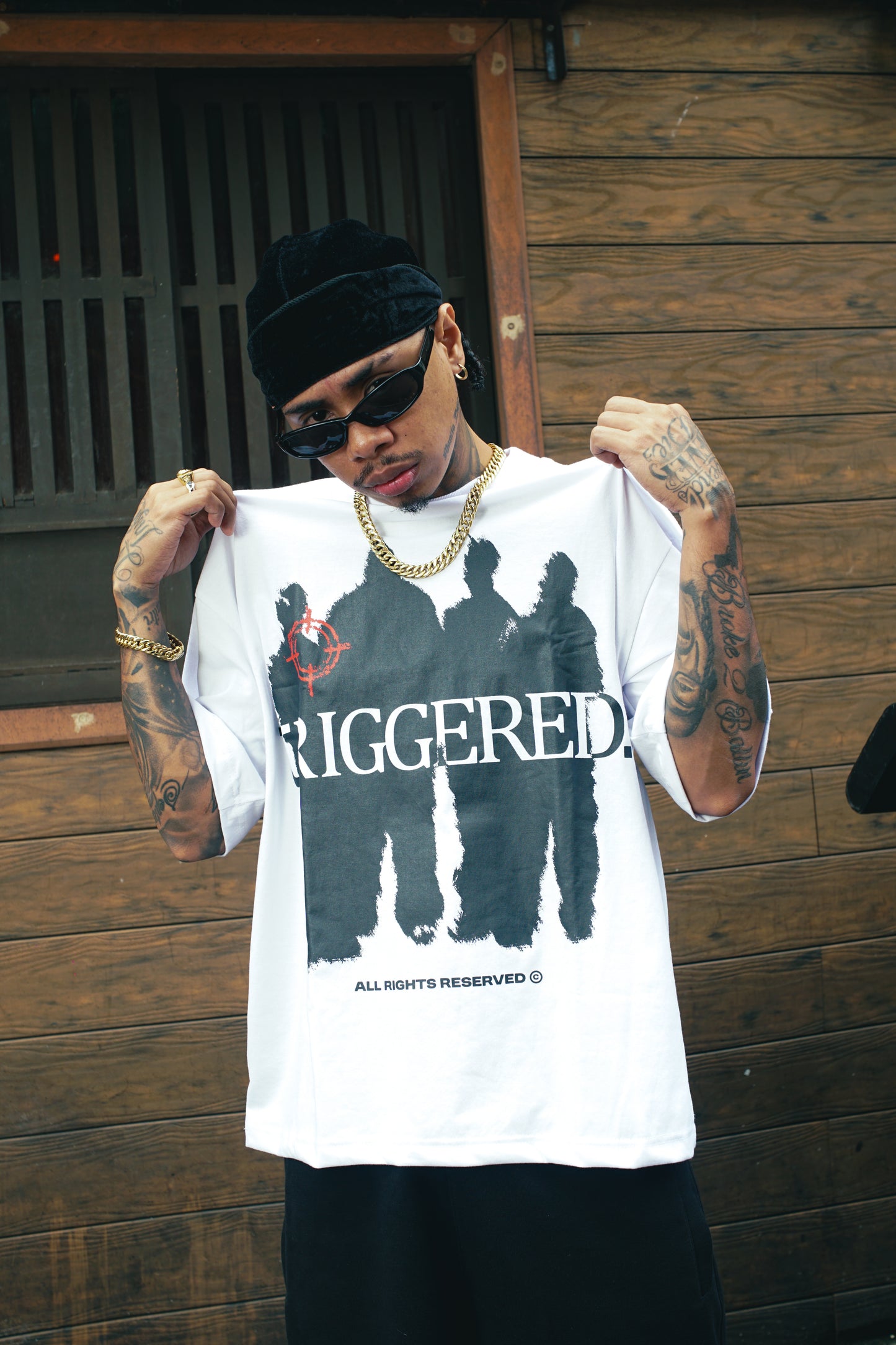 Triggered Copycat Boxy Tee White