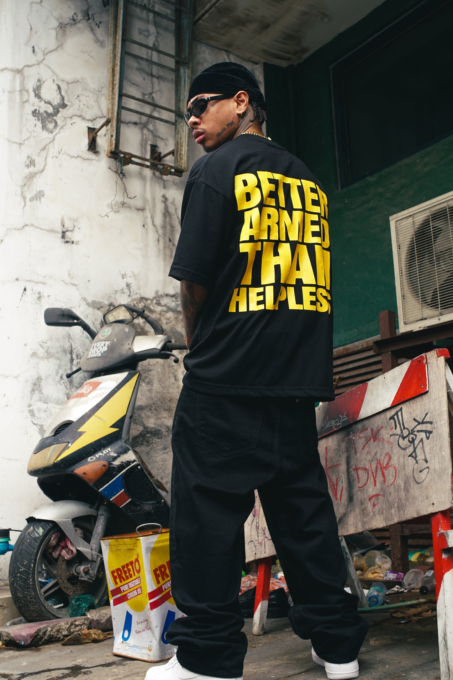 Triggered Fortification Boxy Tee Black