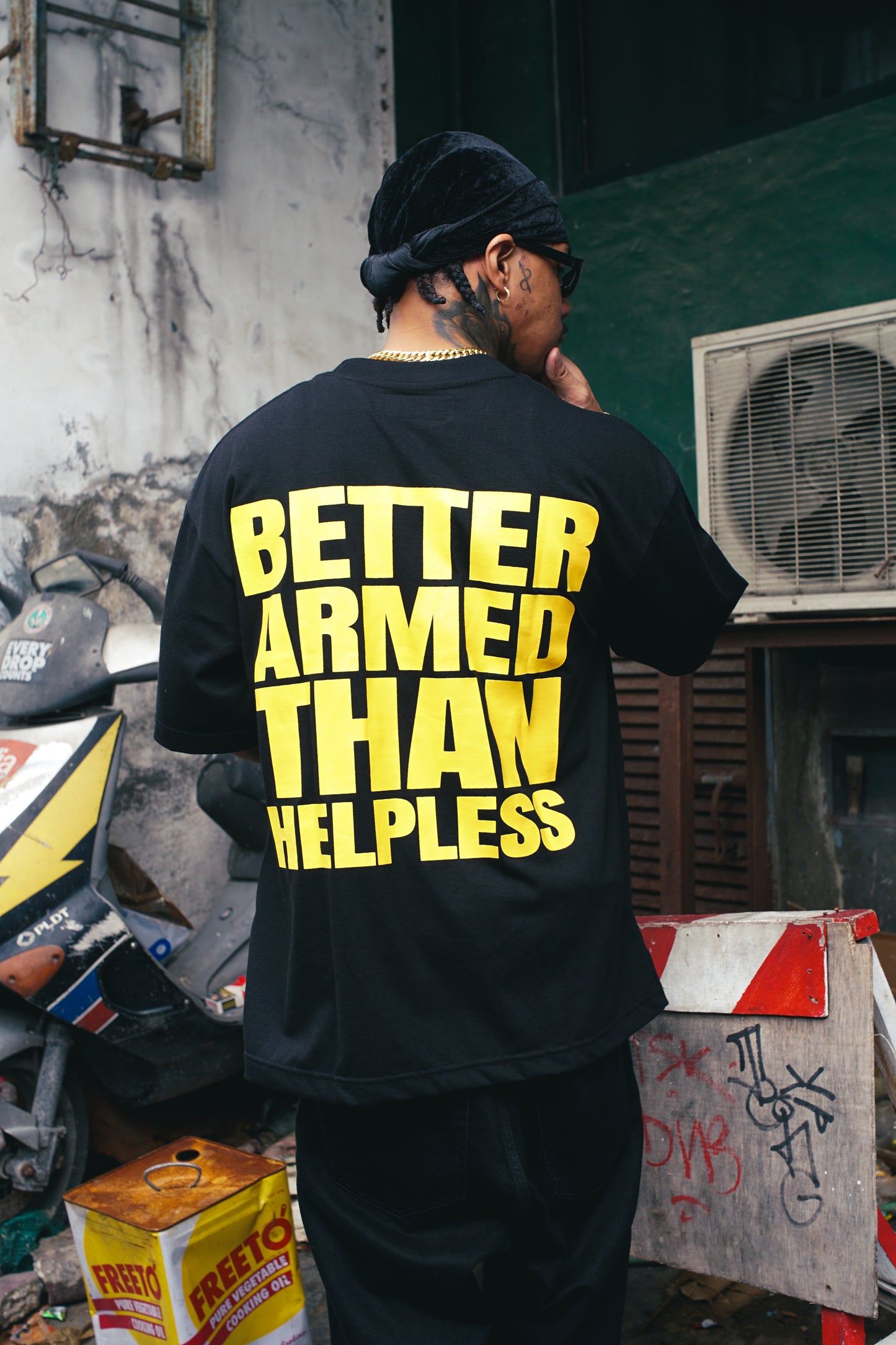 Triggered Fortification Boxy Tee Black