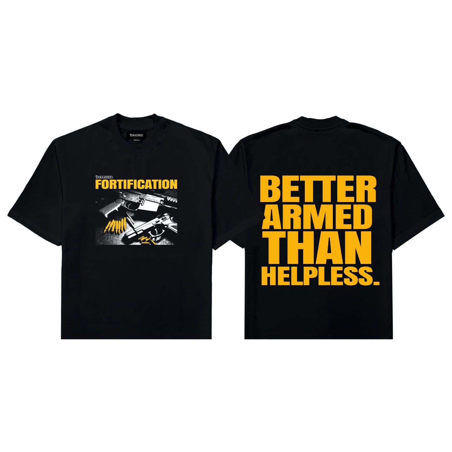 Triggered Fortification Boxy Tee Black