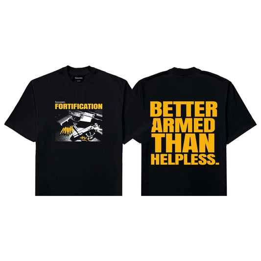 Triggered Fortification Boxy Tee Black