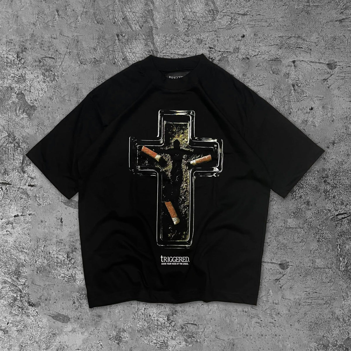Triggered Surrender Boxy Crop Tee