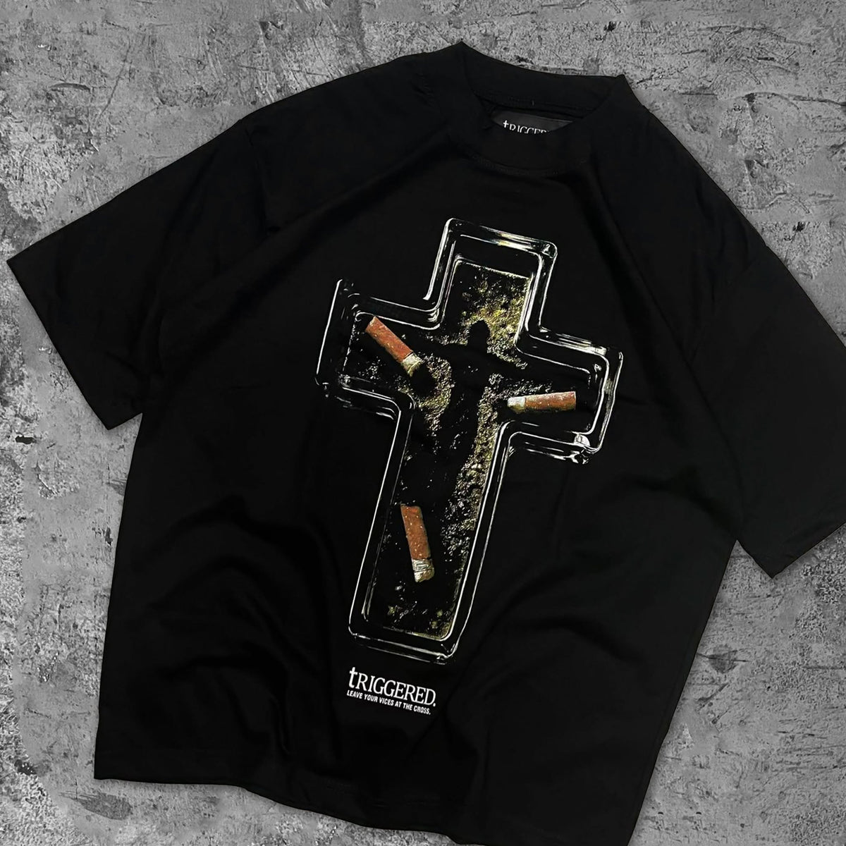 Triggered Surrender Boxy Crop Tee